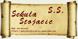 Sekula Stojačić vizit kartica
